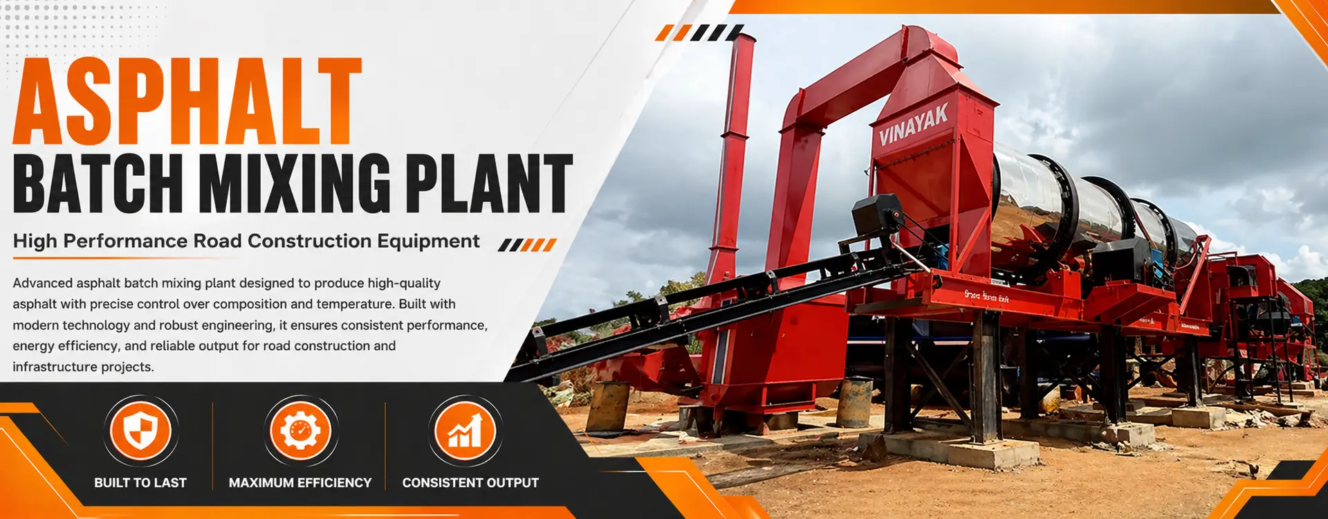 Vinayak asphalt and concrete equipment banner
